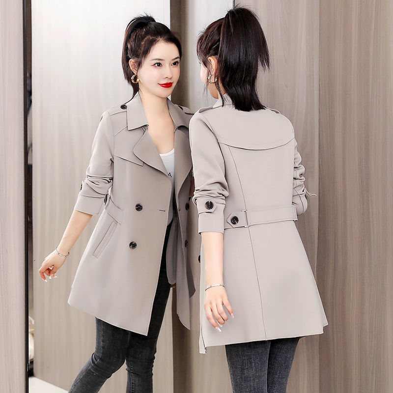 Windbreaker Women's Mid-Length Korean Style Spring 2024 New Fashion Elegant Small Early Autumn Women's Jacket