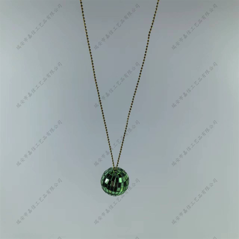 Collar tipo bola de discoteca con efecto láser colorido, decoración colgante para fiestas o Navidad