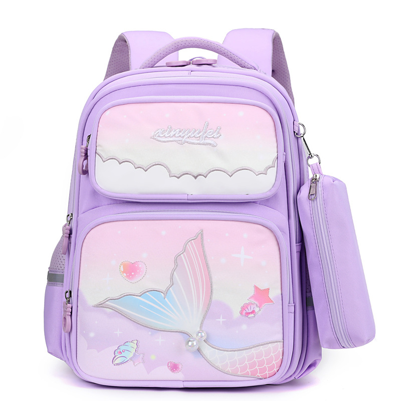 Mochila infantil de alta calidad de dibujos animados creativos serie espacial 6 - 12 años de edad para hombres y mujeres de doble hombro multicapa mochila de espalda