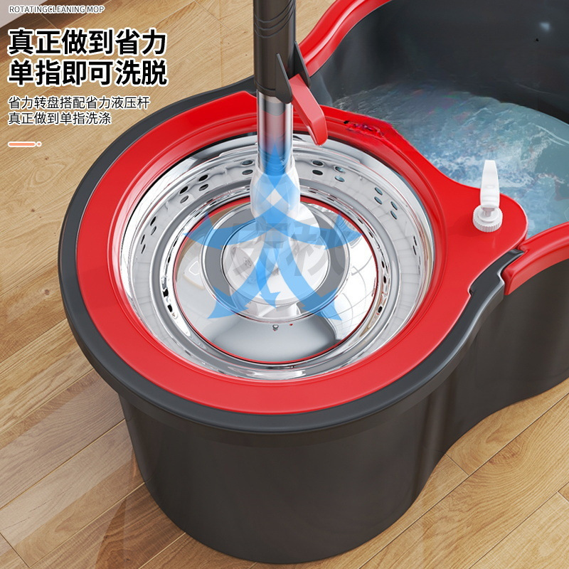 新款家用自动脱水免手洗旋转拖把神器脱水桶拖把桶加厚墩布一拖净|undefined