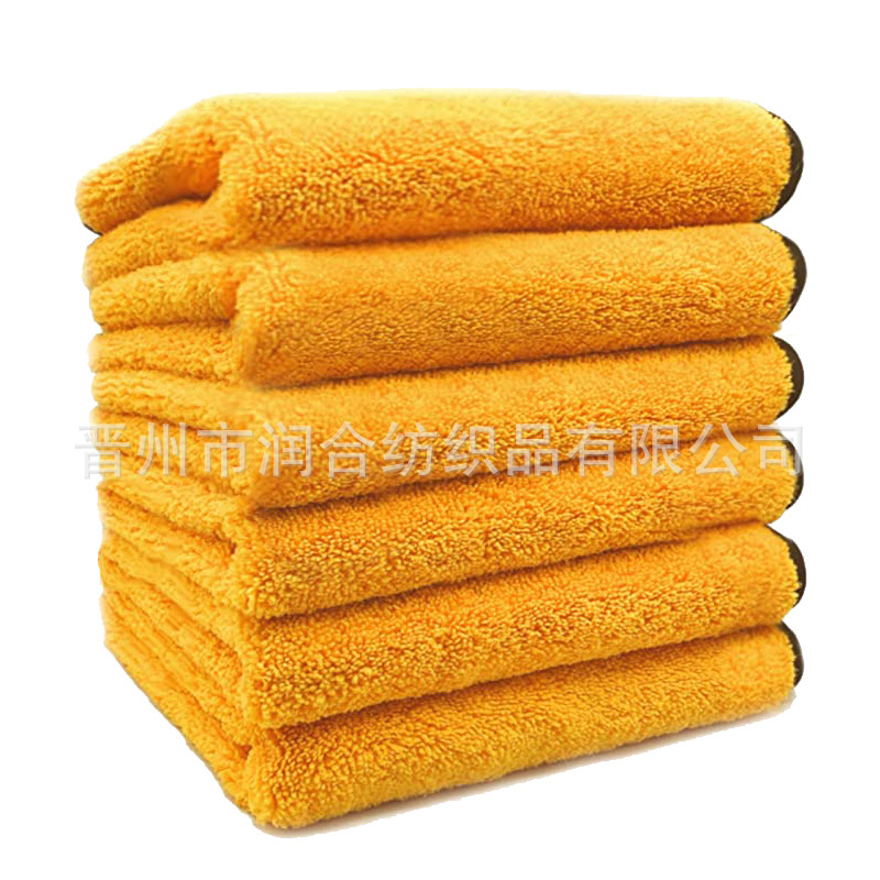 폴리에스터 나일론 하이 및 로우 울 300-400GSM 자동차 닦는 수건 40*40CM 맞춤형 포장 로고 가능