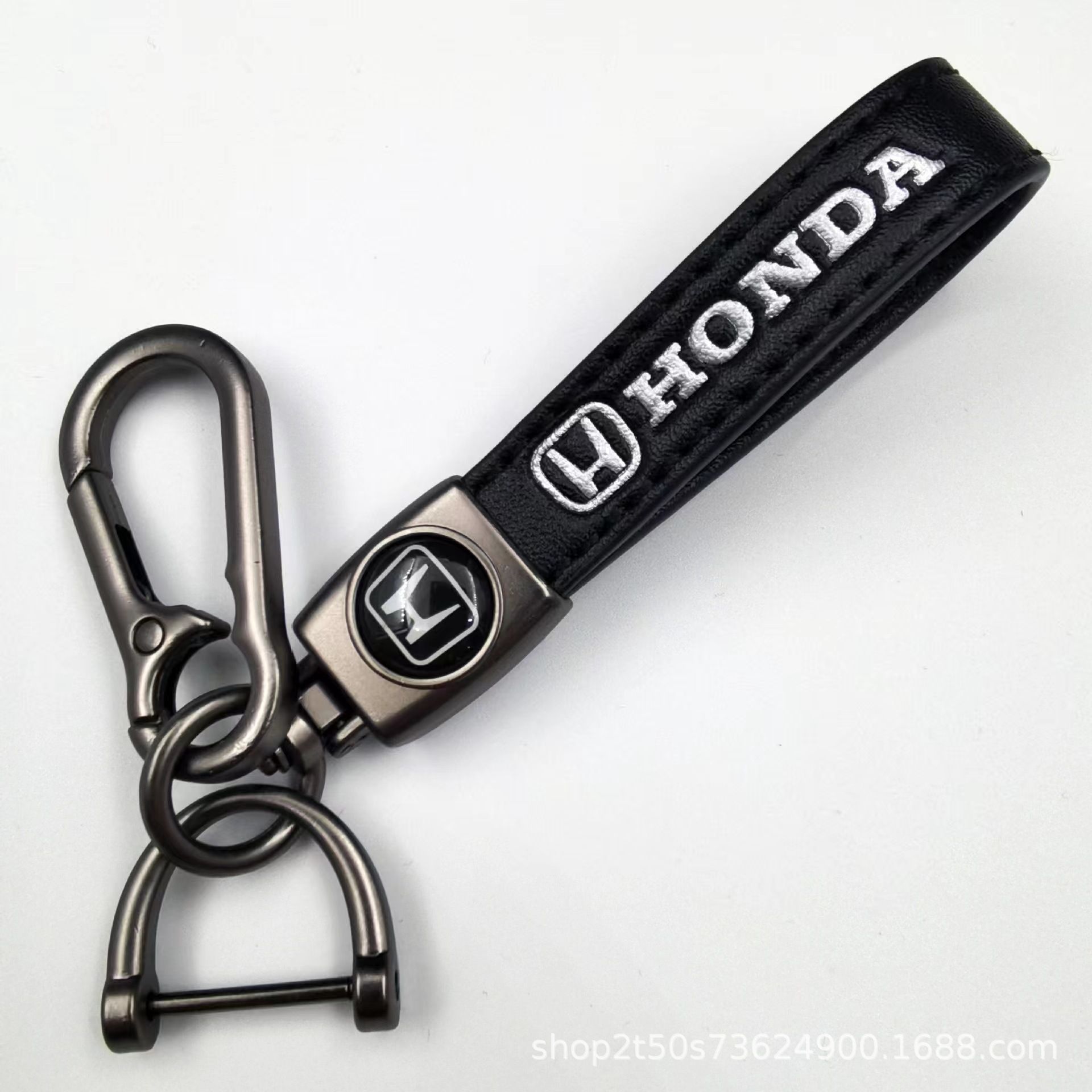 Car Keychain Amazon Hot-Selling Metal Keychain Car Logo Leather Keychain Pendant Gift Wholesale