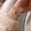 Tide, small design bracelet, universal fashionable accessory, silver 925 sample, simple and elegant design