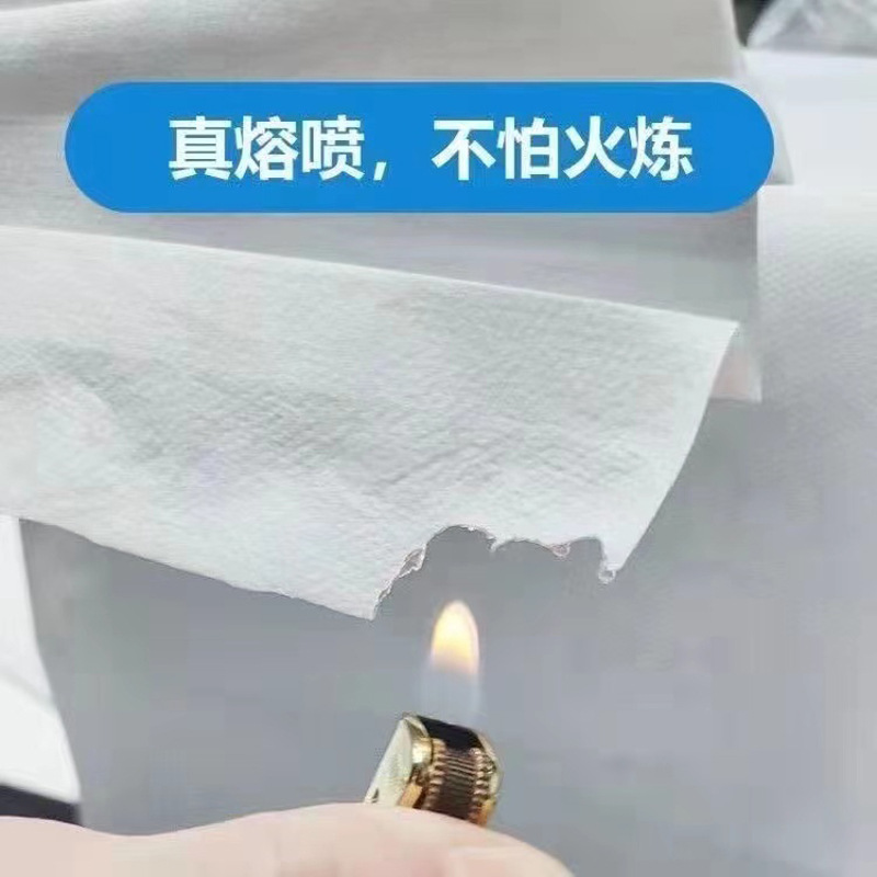 Disposable three-layer protective packaging with meltblown fabric, breathable, white, black, and blue, factory wholesale