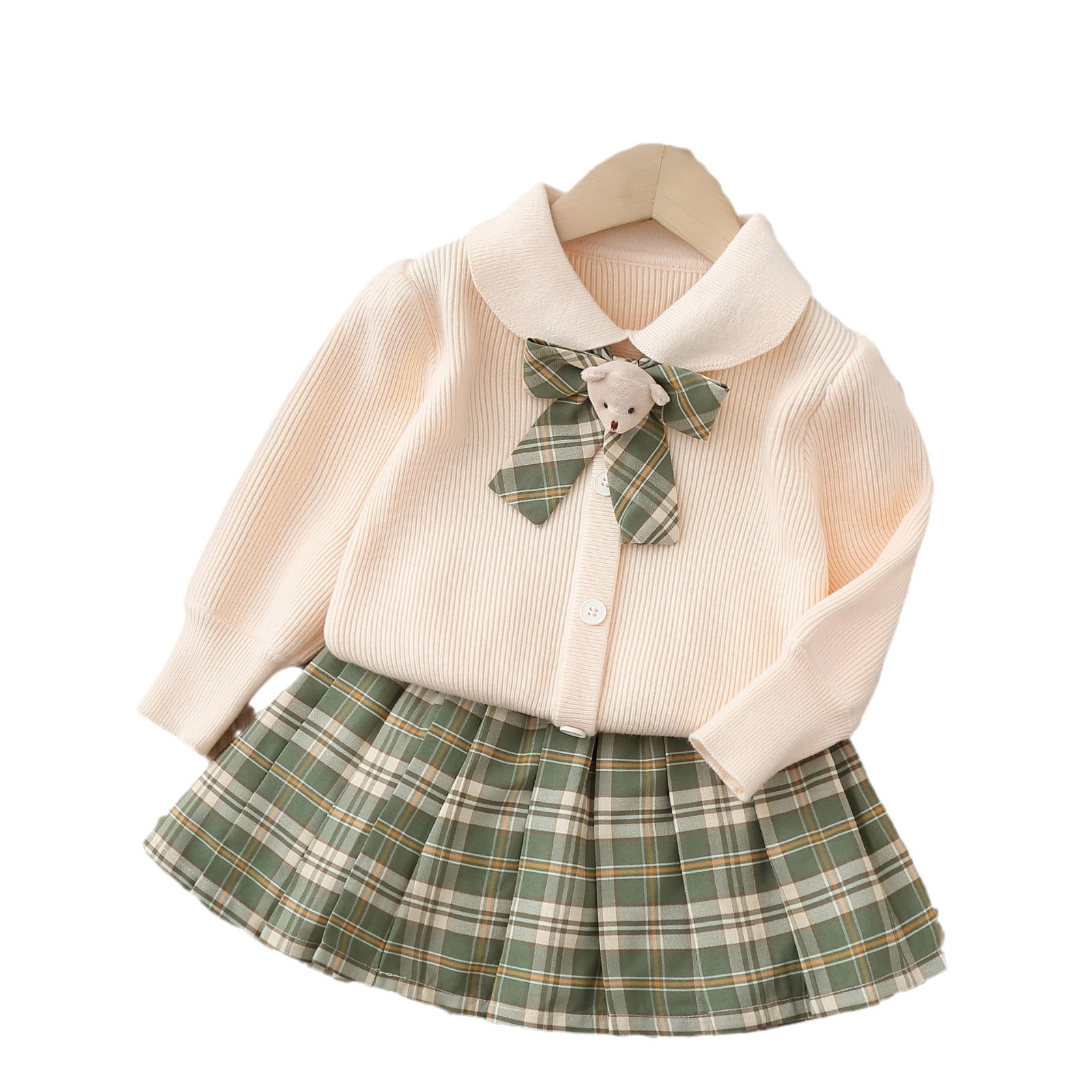 Pullover JK Neue Mädchen Baby Prinzessin Rock Mädchen der Westlichen Stil Zwei stück Set Herbst kinder Tragen_voghion.com