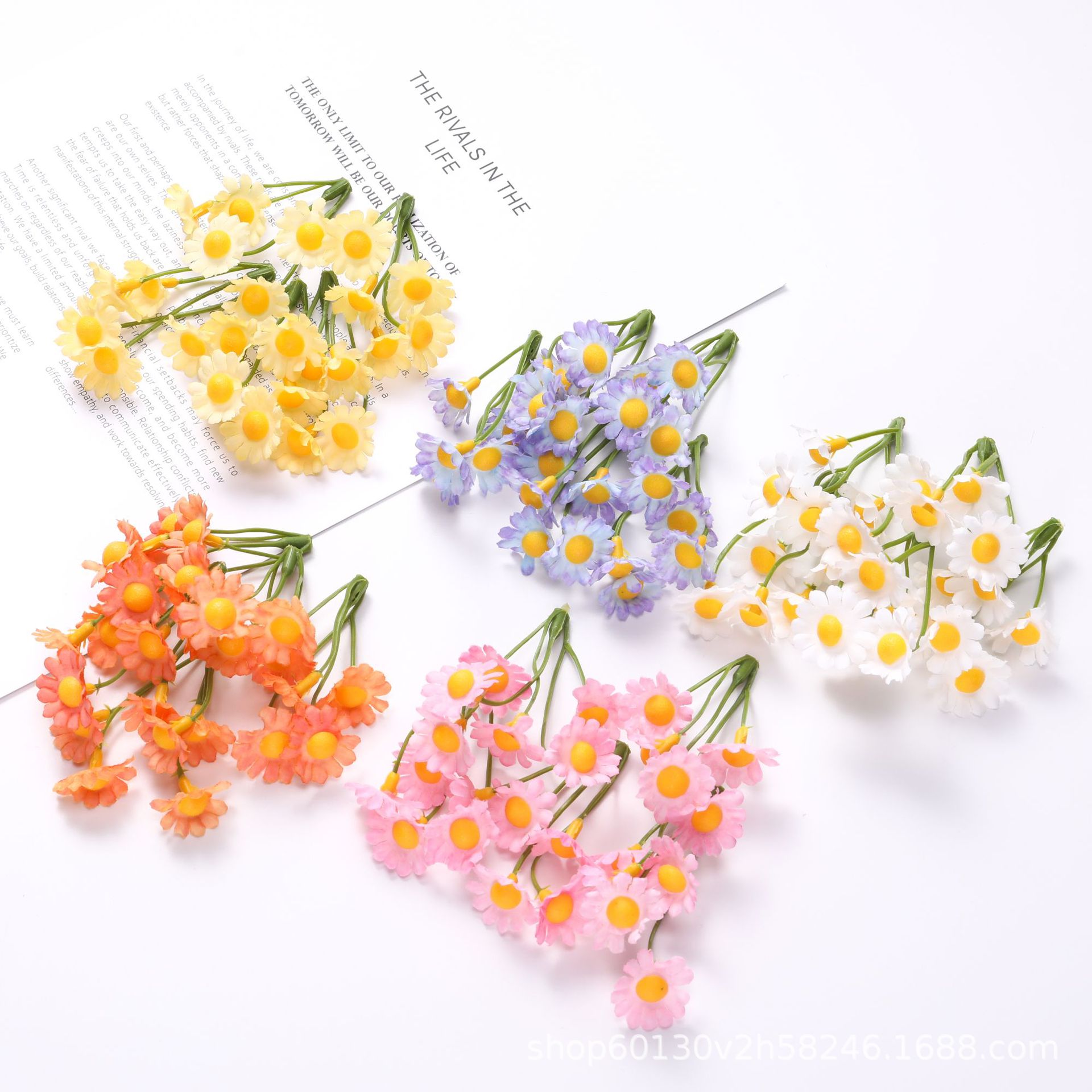 Simulación de flores de margarita de una sola pieza DIY material artesanal Mori material de tocado seda flor flor de simulación crisantemo flor falsa