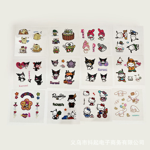 Sanrio Waterproof Sticker Cute Young Lady Character Water Cup Phone Decorative Pattern Diary Handwritten Sticker