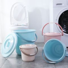 Plastic bucket household portable multi-functional thickened water storage bucket round bucket dormitory laundry bucket student bucket