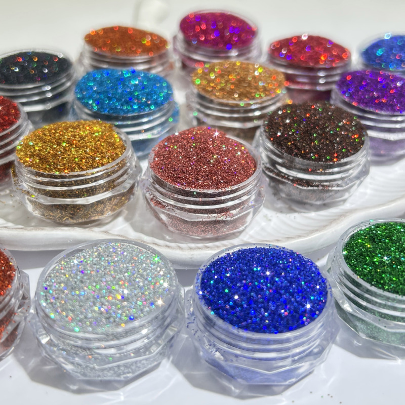 Silver Holographic Laser Fine Powder Glitter Powder Nail Art Decoration Glitter Powder Handmade DIY Resin Material Bagged Silver Holographic Laser Fine Powder Glitter Powder Nail Art Decoration Glitter Powder Handmade DIY Resin Material Bagged