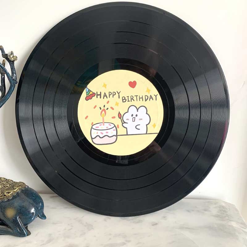 クリエイティブ落書きビニールレコード装飾バーパブインテリア壁装飾レトロノスタルジックな壁古いレコード装飾|undefined