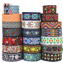 工厂定制热转印刷民族风电脑提花迷彩织带跨境包包背带肩带辅料带