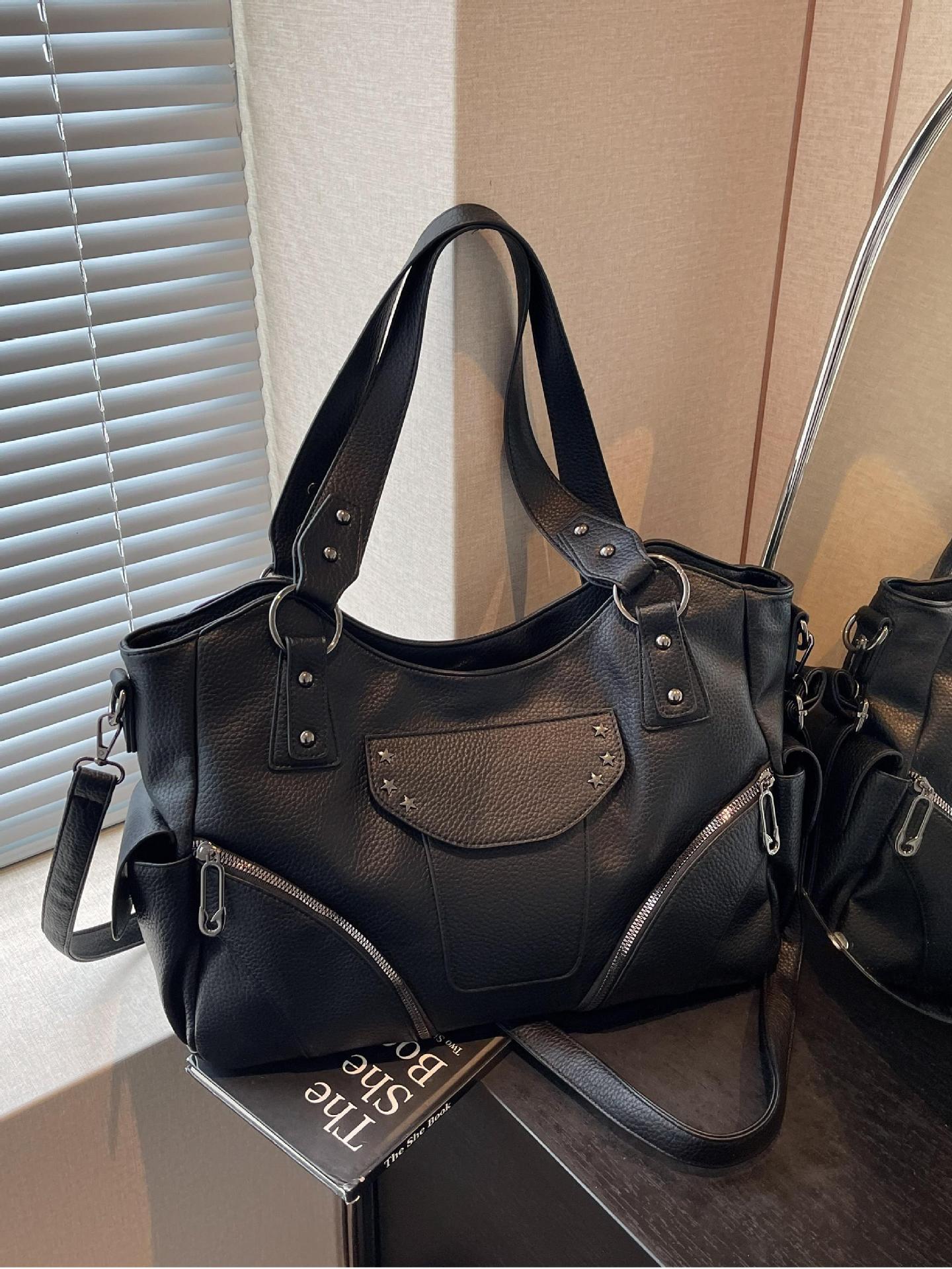 Bolso Tote explosivo transfronterizo de gran capacidad 2025 nuevo bolso de locomotora de aire extranjero de moda Bolso bandolera de viajero retro