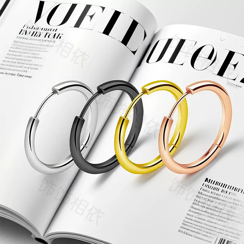 2025欧美高级感耳环耳饰简约不锈钢耳饰钛钢耳扣潮流饰品气质耳环