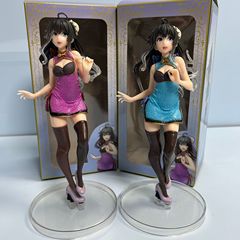 美少女旗袍雪乃手办蓝色紫色盒装桌面可爱模型摆件美少女手办批发