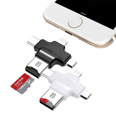 Four 3.0otg adapter tf card reader mobile phone camera Memory card vehicle USBTF High speed data reading