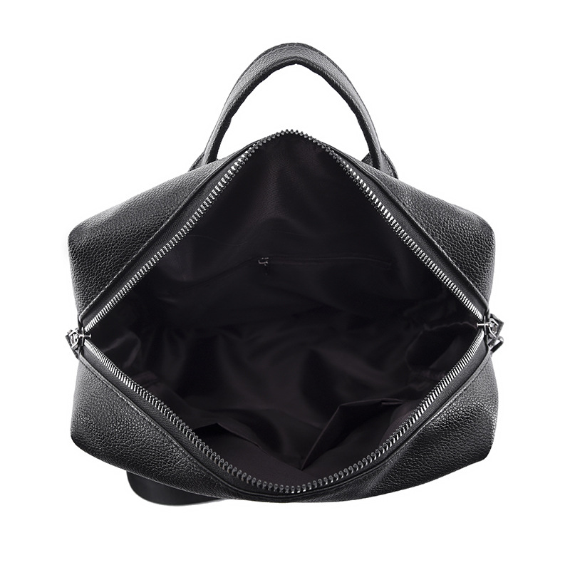 2024 nueva mochila de PU de moda casual para mujer, borla de moda, mochila de viaje de color sólido de gran capacidad al por mayor