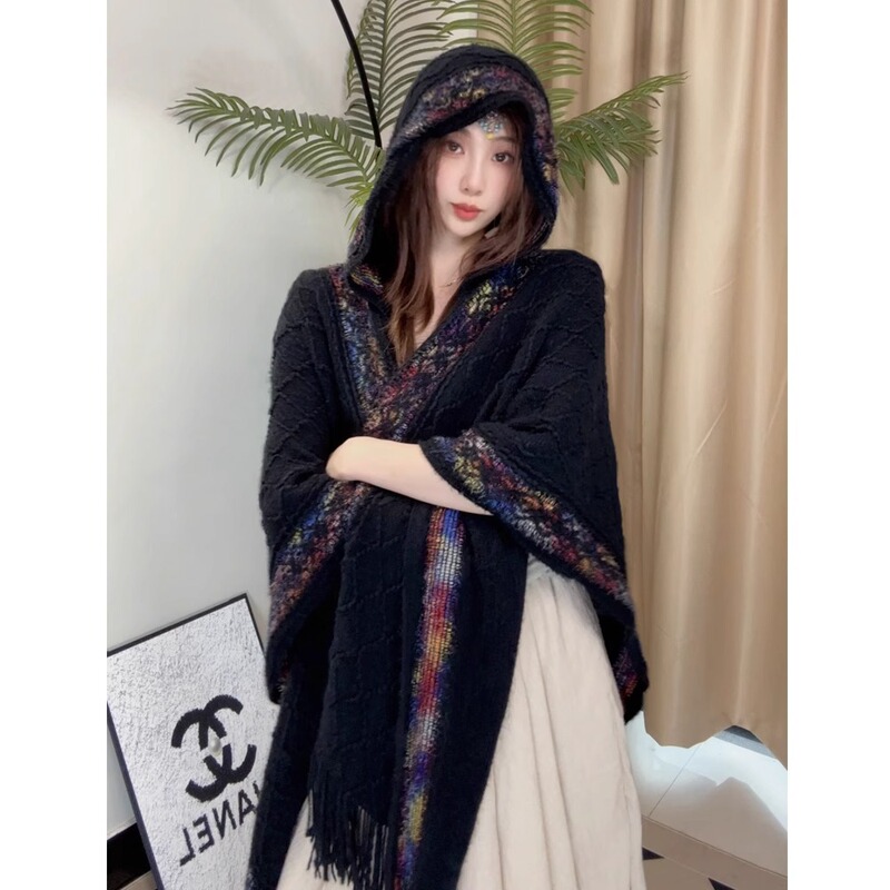 披肩女2025新款外搭民族风云南针织复古披风斗篷外套时尚洋气高档|undefined