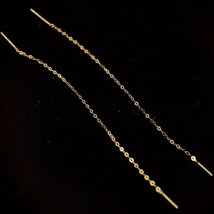 18K Gold Ear Wire Au750 Flash O Chain Ear Wire DIY Accessories Factory Direct Wholesale