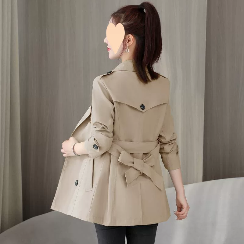 Trench coat, куртка, приталенная подтяжка, осень, корейский стиль, западный стиль, для подростков