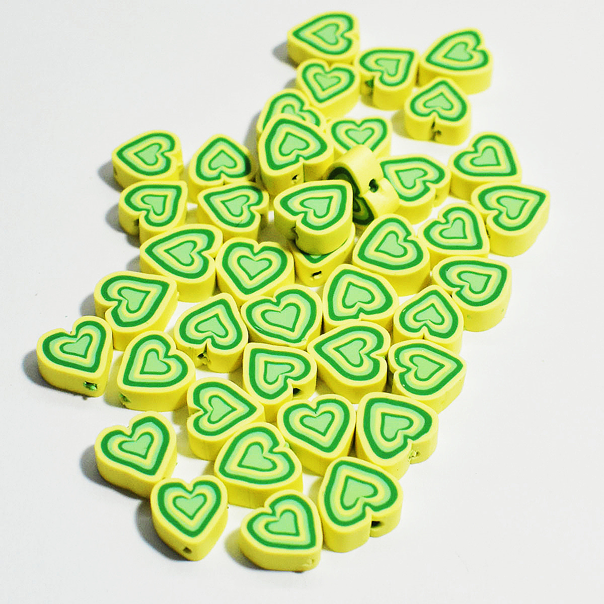 100 PCS/Package Soft Clay Heart Shape Beads display picture 3