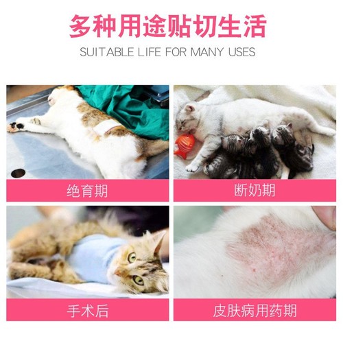 Cat sterilization surgical clothing, female cat weaning clothing, post-operative anti-biting and anti-licking breathable elastic four-legged pet clothes wholesale