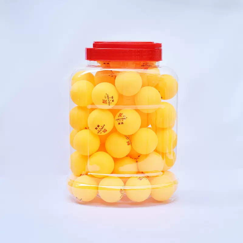 乒乓球PP材料60只桶装40+高弹力耐用学生训练比赛专用球业余摸奖