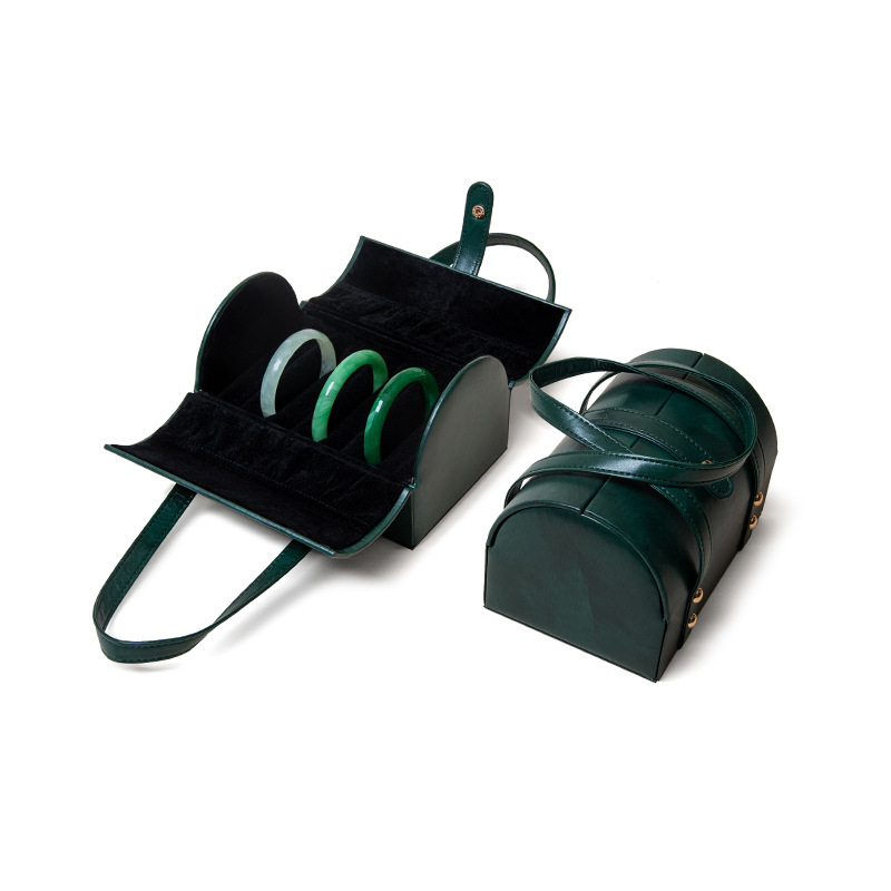 7-Slot Portable Bracelet Storage Box, Multi-Slot Dust-Proof Storage for Gold and Silver Bracelets, Large-Capacity Bracelet Box for Jewelry