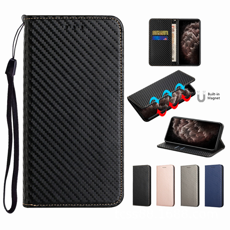 Carbon fiber pattern strong magnetic leather case A05SS24ULTRA mobile phone case A55 protective case A35A15S23FEA25A13 New