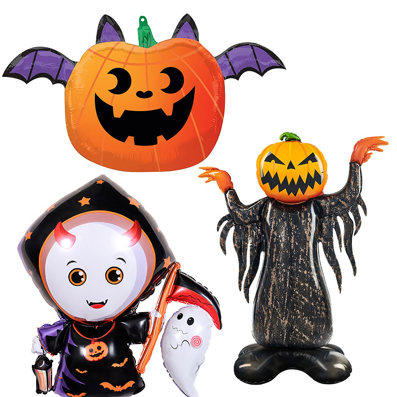 2025年新作 ハロウィン アルミフィルムバルーン テーマパーティー イベント用バルーン カボチャ モンスター ゴースト デコレーションバルーン|undefined