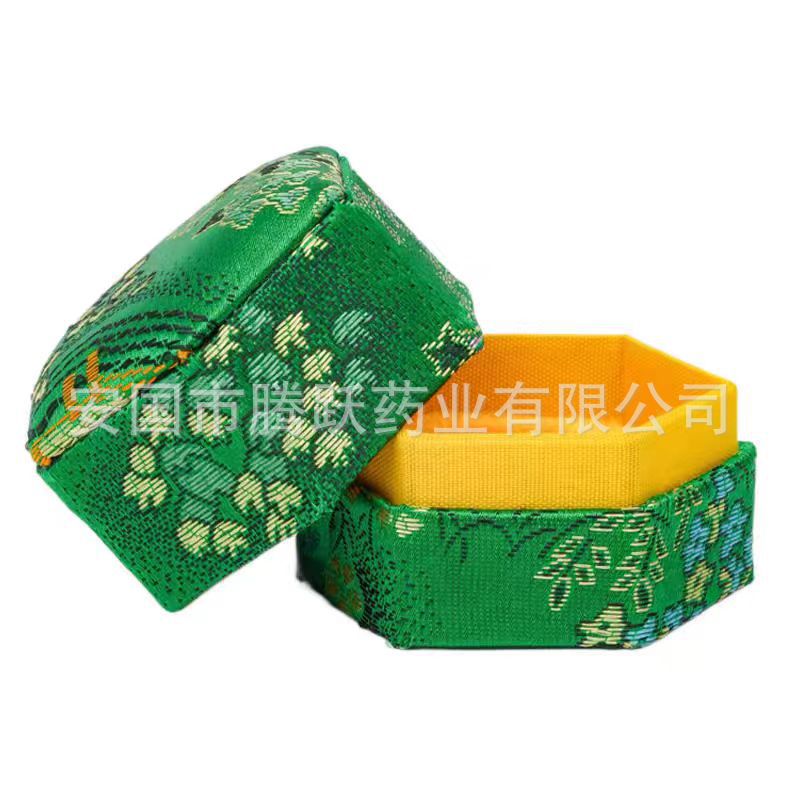 Green Brocade Gift Box Set of 10 Empty Jewelry Display Cases 26x12x6.5 cm quality and texture