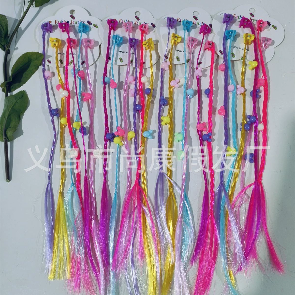 Детский красочный милый крутой парик с дредами Amazon для девочек, маленький зажим для уличных танцев, детская заколка для волос, головной убор