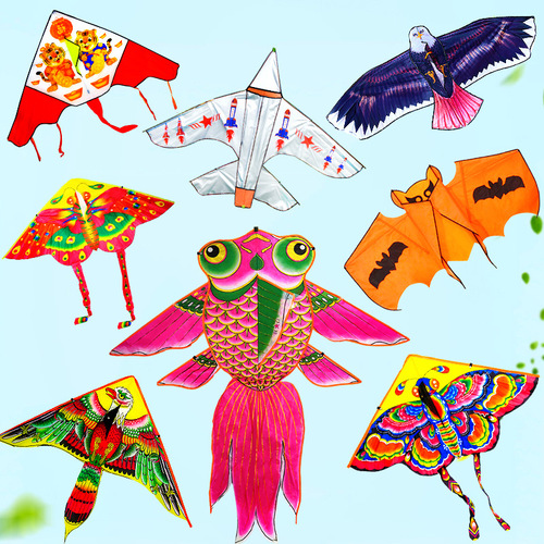 Children's cartoon triangle curved edge kite children's kite adult large kite cartoon kite scenic spot stall wholesale