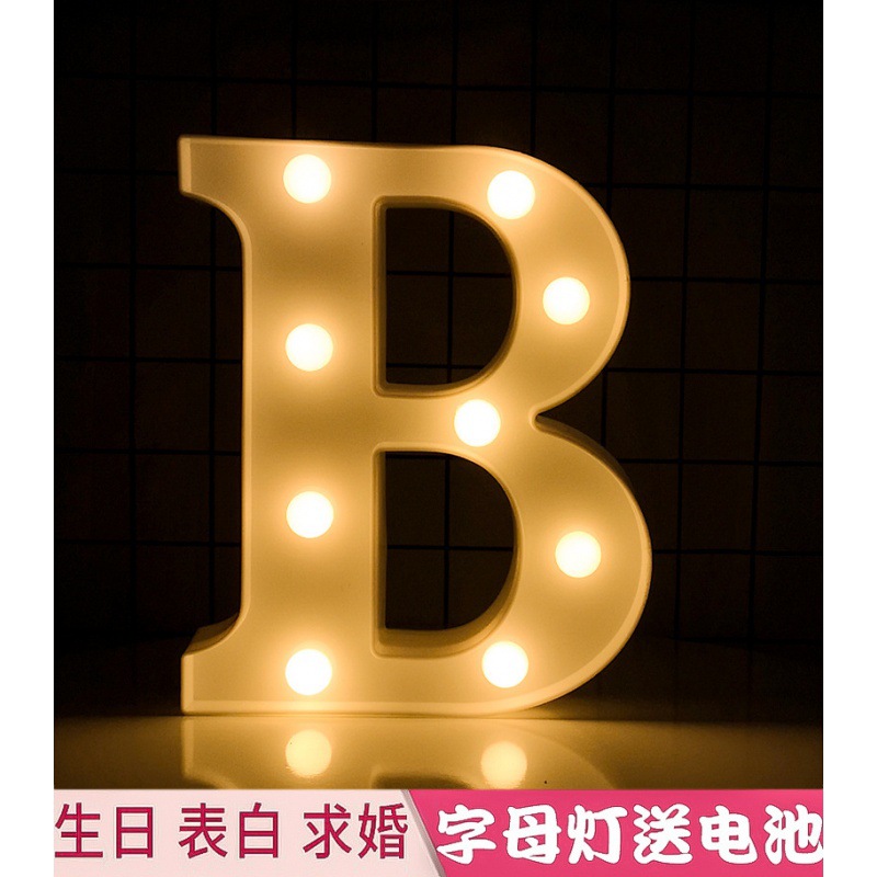 Feliz cumpleaños luz LED inglés Digital Color luz luminosa confesión romántica escena apoyos diseño carta luz al por mayor