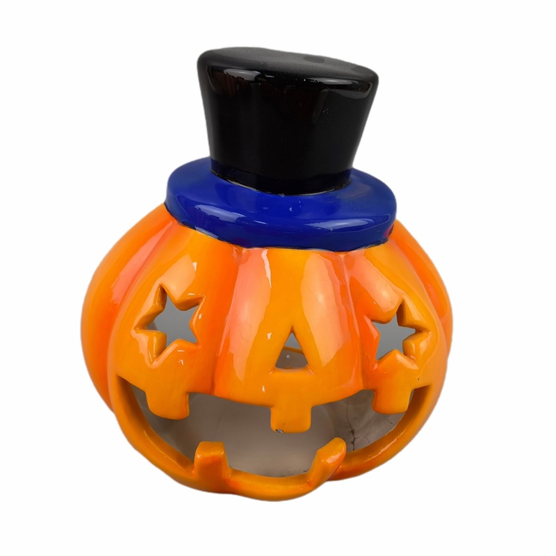 Halloween calabaza LED luz candelabro artesanía decoración creativa pequeña linterna dibujos animados fantasma Festival calabaza cabeza viento lámpara