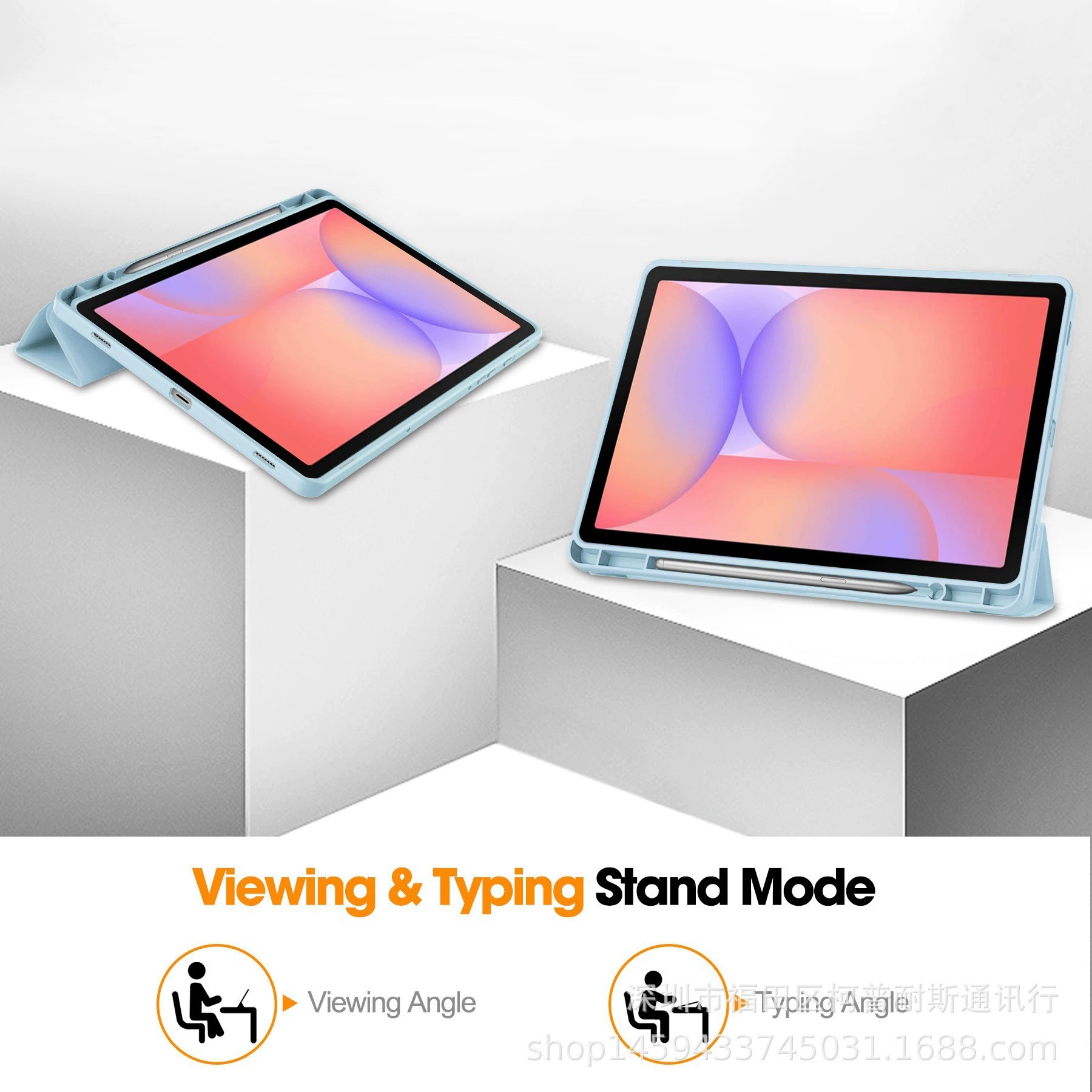 Подходит для Samsung Tab S10 Lite /S10FE /S9FE /S911-дюймовый плоский чехол с цветовым совпадением, слот для пера X400