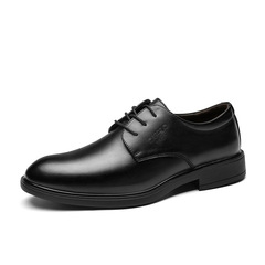 Cartelo Crocodile – Winter's New Men's Business-Casual Shoes: Black Formal Wear Leather Dress Shoes Made from Premium Cowhide