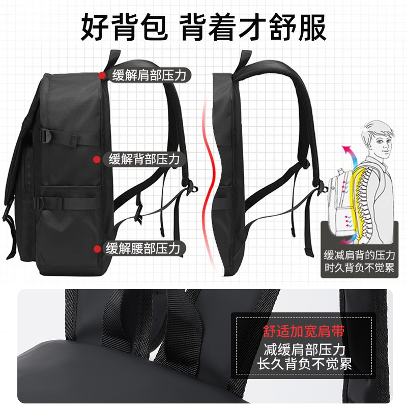 Mochila Escolar para Portátil de Cuero PU Impermeable y Transpirable image 3
