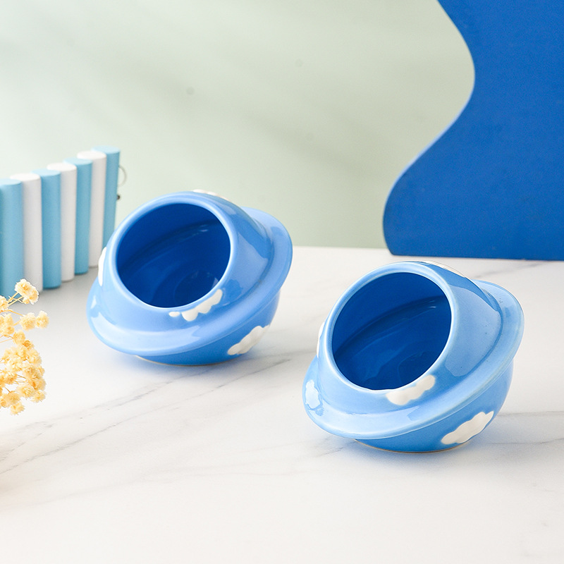Círculos animados creativos hámster oso cerámica para escapar de la casa dorada ratón dormida refrigeración nido de verano pequeños artículos de mascotas