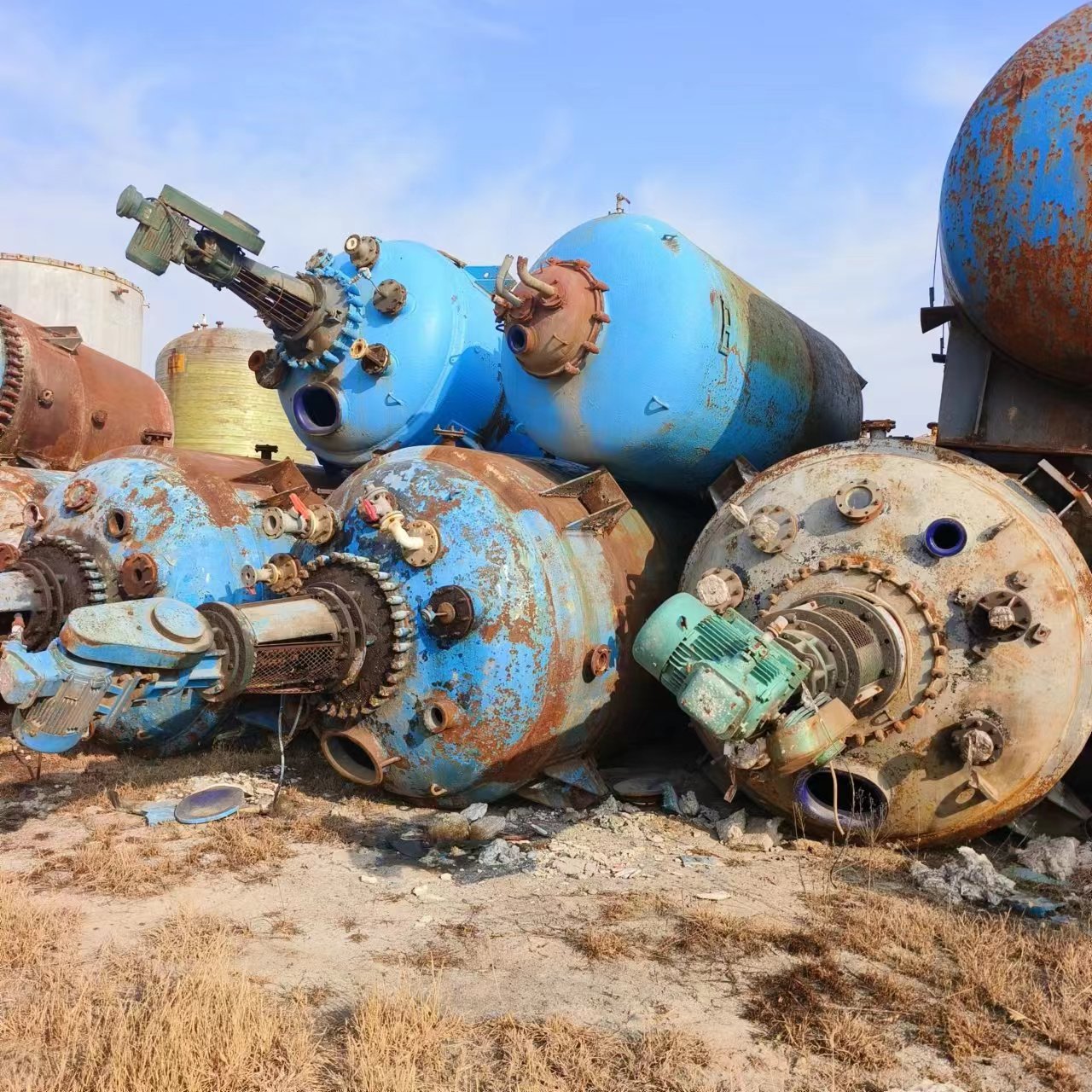 带分散釜及乳化外夹热内盘管3000L不锈钢反应釜 二手不锈钢分散釜