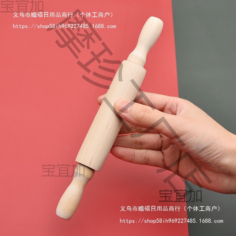 跨境木质烘焙工具儿童迷你擀面棍无漆小号压面棍家用饺子皮滚轴擀|undefined