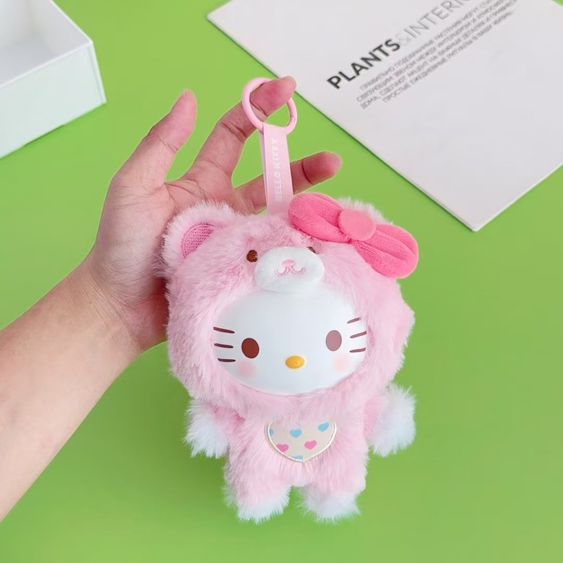 サンリオファミリー女装エルフウサギビニールフェイスぬいぐるみペンダントガールズキーホルダー人形ギフトミニ|undefined