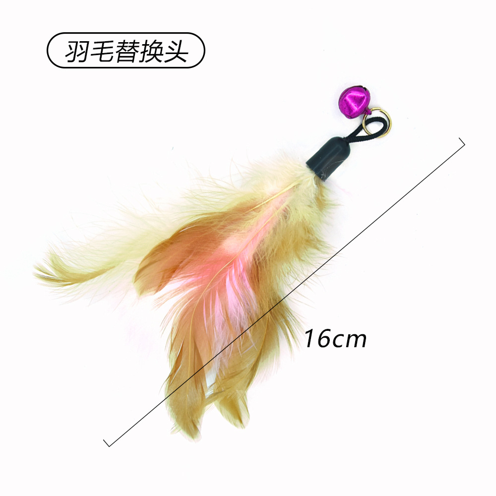 Resumen transfronterizo nueva mascota gato juguete gran pez volador cabeza de reemplazo divertido gato palo de juguete de felpa caña de pescar cabeza de reemplazo