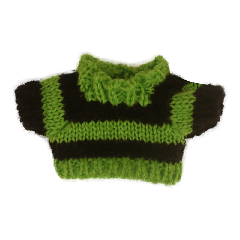 Suéter de perro de cabeza de 14cm 8 puntos bjd accesorios de muñeca pequeña muñeca de juguete 10 cm dientes faltantes ropa de muñeca de algodón