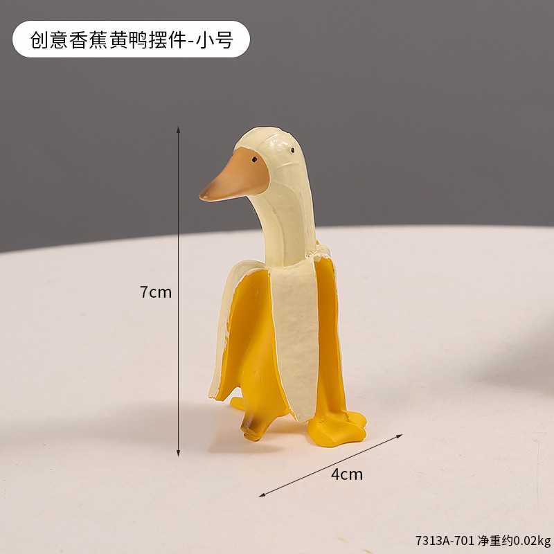  Banana Duck Duck Duck Resin Ornaments Creative Stylish Spoof Desktop Decorations Small Ornaments Crafts