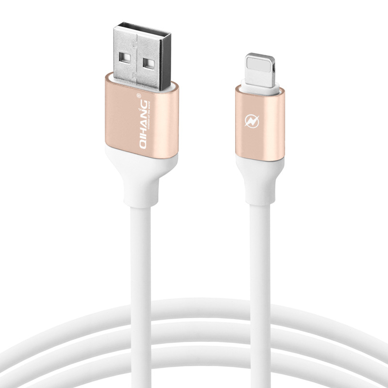 QIHANG马卡龙接头快充手机数据线2.4A 现货工厂批发 可印LOGO包装