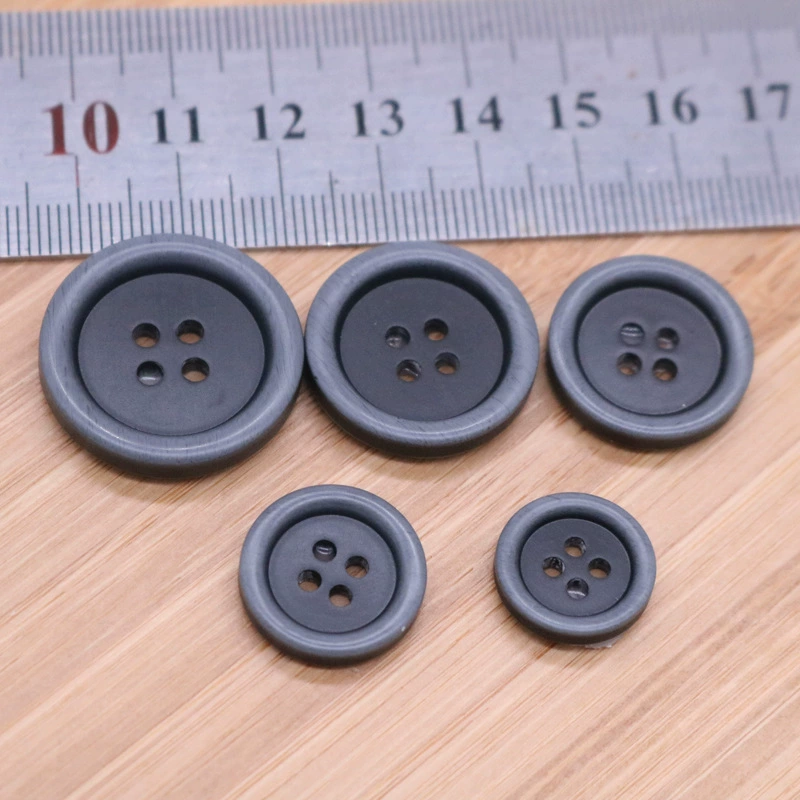 Four-eye button thin edge resin button coat windbreaker button wholesale high-end suit button resin button hand-stitched button