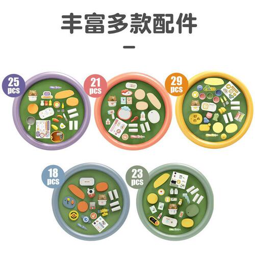 Children's Play House Toy 2-in-1 Little Bear Backpack Kitchen Cooking Puzzle Simulation Doctor Medical Tools Color Clay Cross-Border