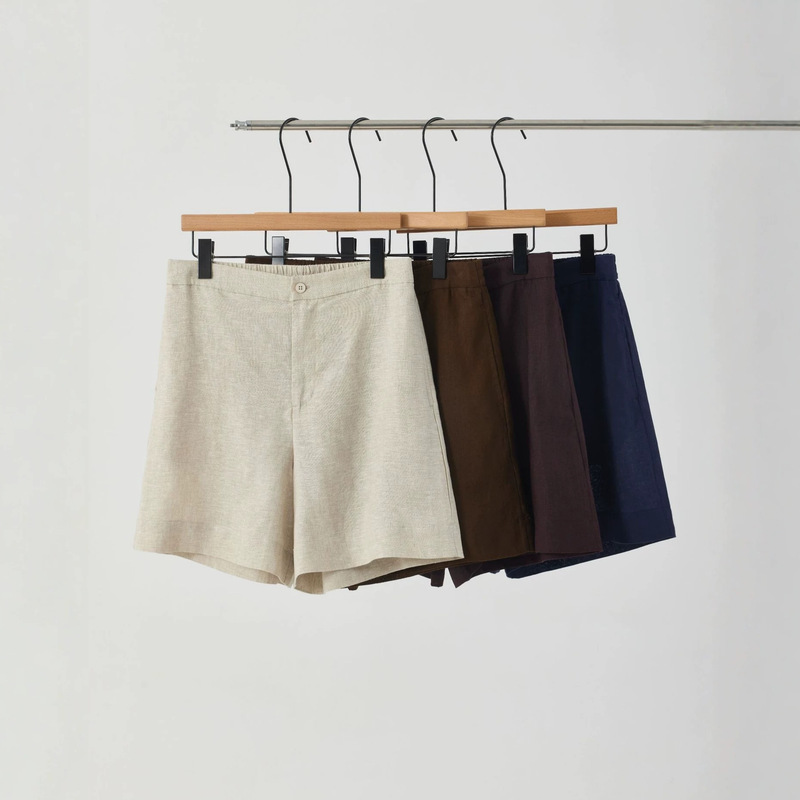 Old Money Style Relaxed Linen Shorts for Women, 2026 Summer New Model, Slimming and Height-Enhancing Casual High-Waisted A-Line Shorts