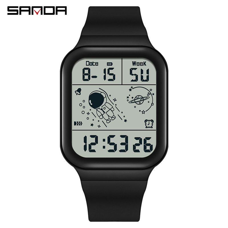 electronic square space fashionable trend watch for men and women