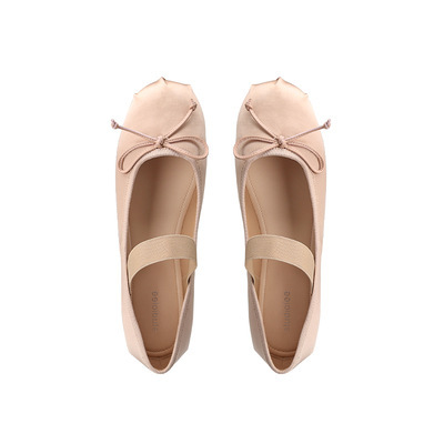 Versión de piel de oveja ~ la uva de la madre con los zapatos de soltero de mujer, zapatos de ballet de satena plana